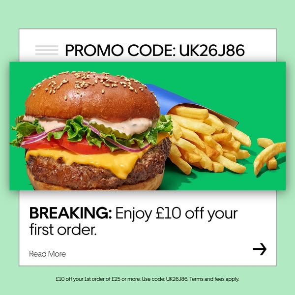 Get £10 off your first order